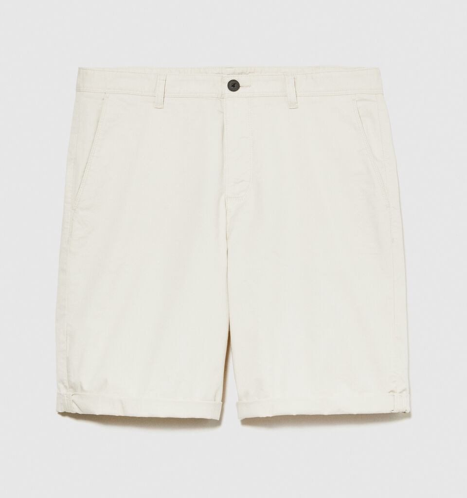 Slim fit bermudas - men's slim fit trousers - Creamy White | Sisley image number 6